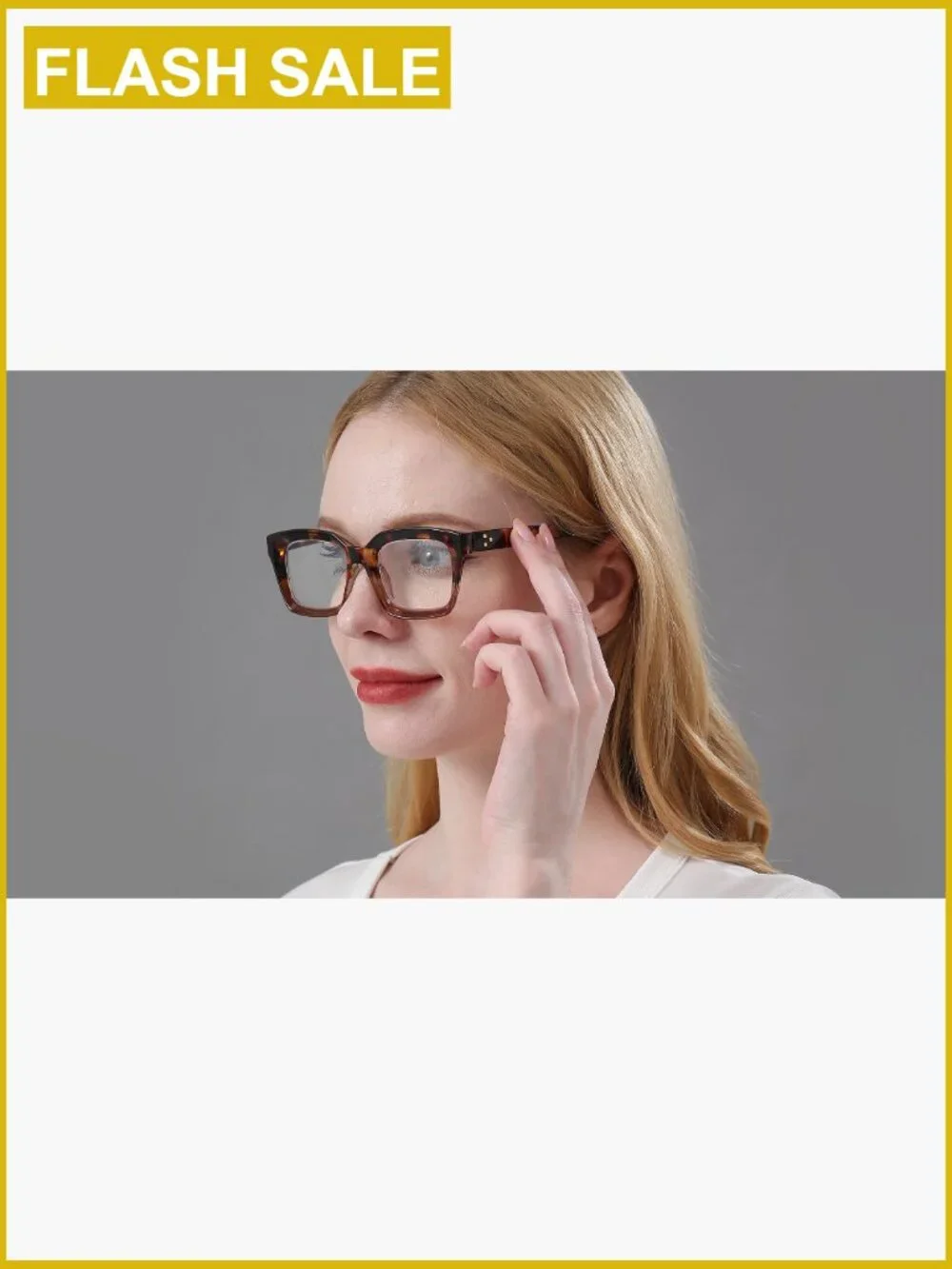 Oversized Blue Light Blocking Computer Reading Glasses Retro Square Readers